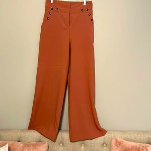 Wide leg high waisted pants